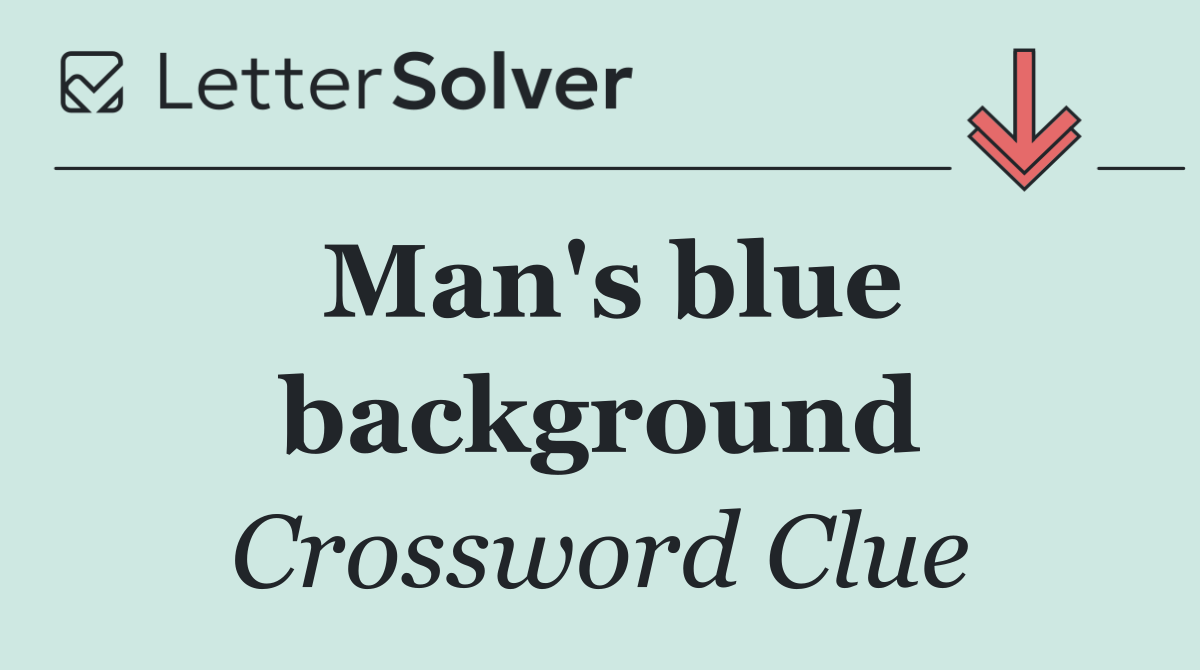 Man's blue background