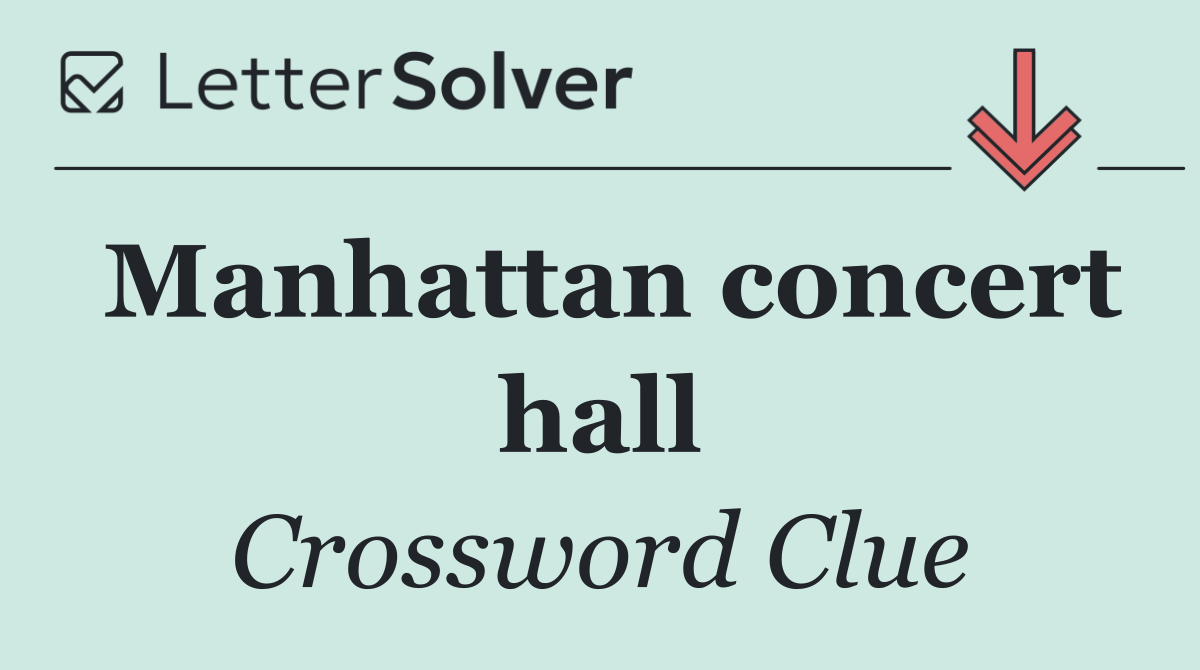 Manhattan concert hall