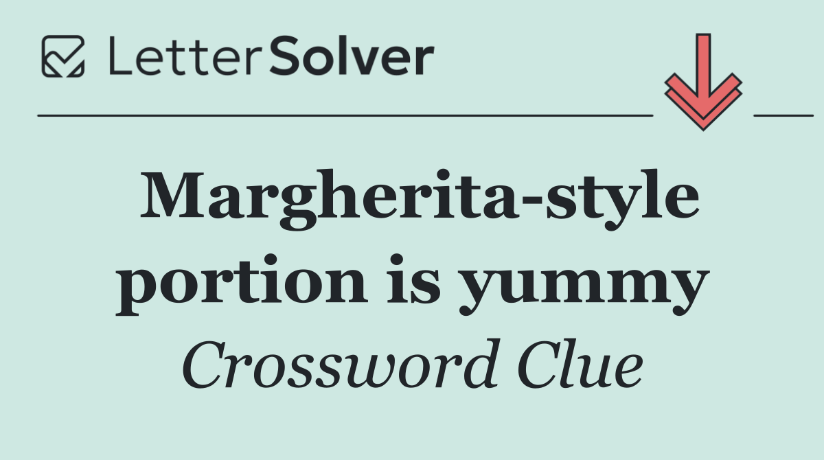 Margherita style portion is yummy