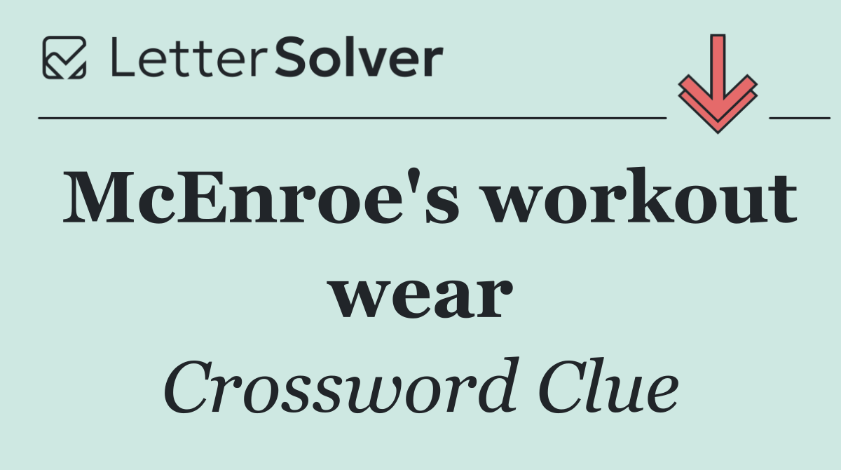 McEnroe's workout wear