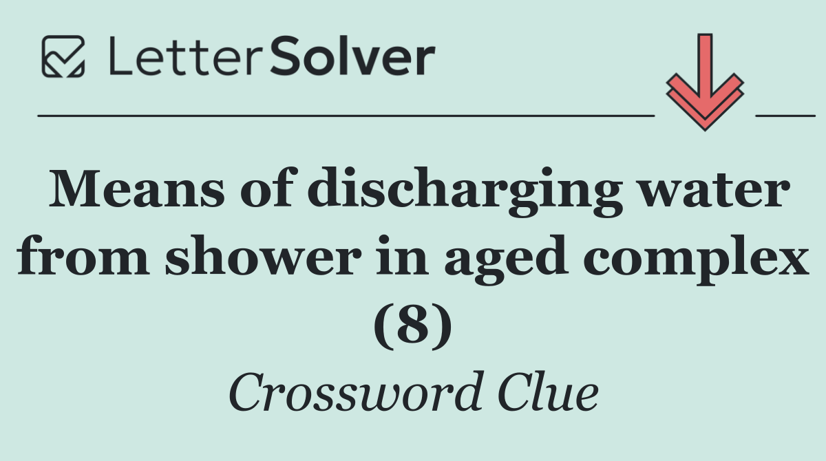 Means of discharging water from shower in aged complex (8)