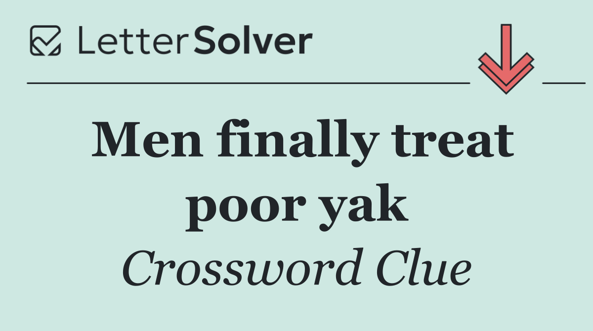 Men finally treat poor yak