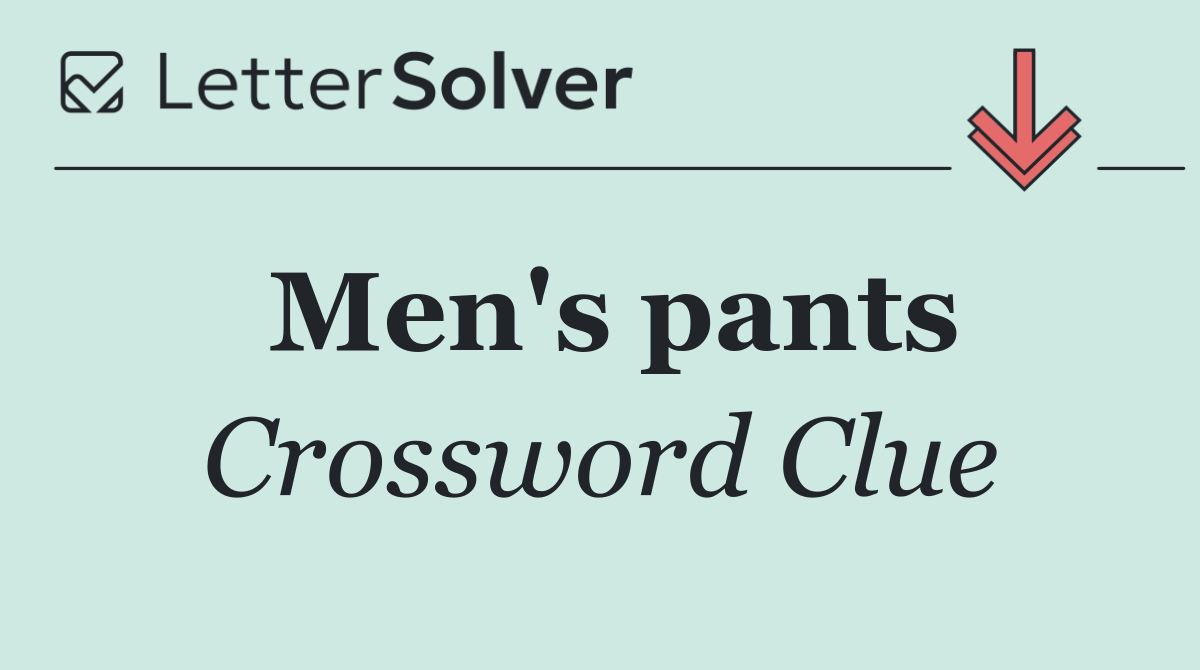 Men's pants