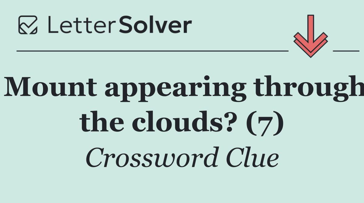 Mount appearing through the clouds? (7)
