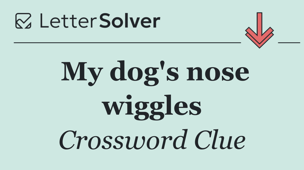 My dog's nose wiggles