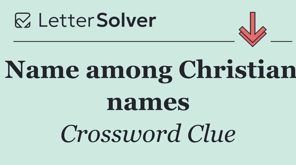 Name among Christian names