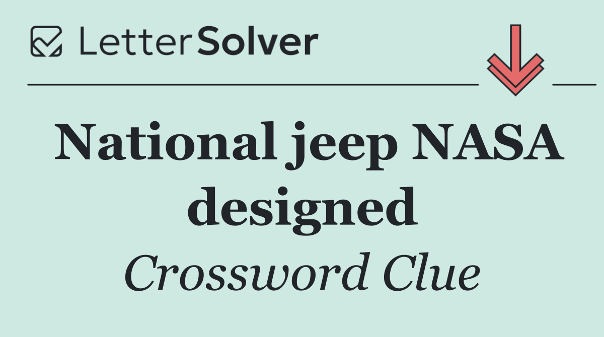National jeep NASA designed