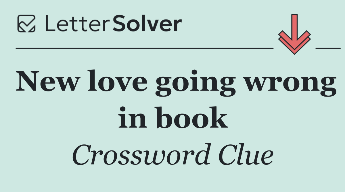 New love going wrong in book