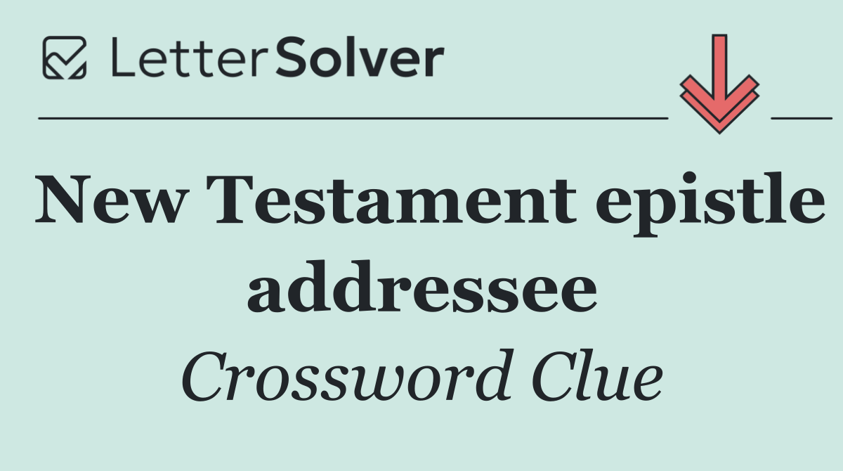 New Testament epistle addressee