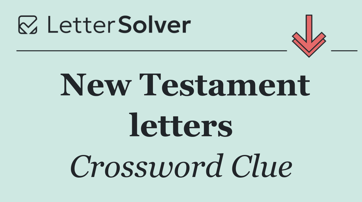 New Testament letters