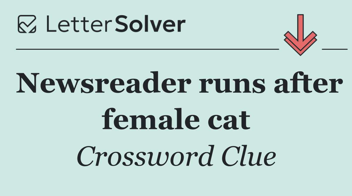 Newsreader runs after female cat