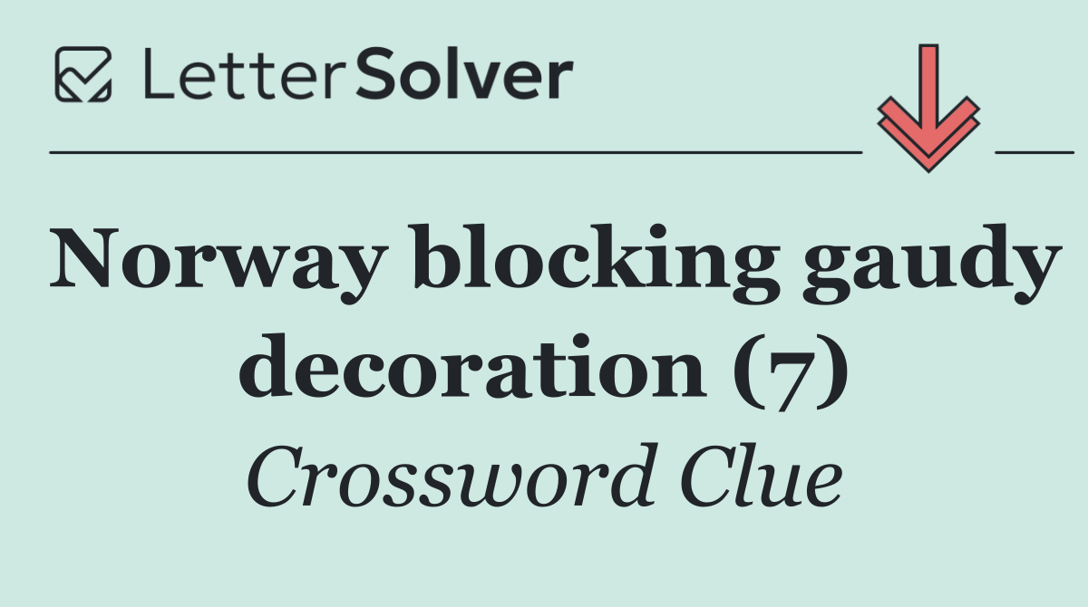 Norway blocking gaudy decoration (7)