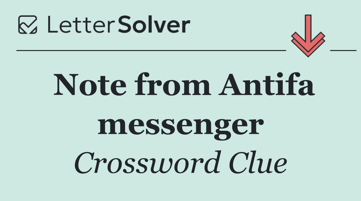 Note from Antifa messenger