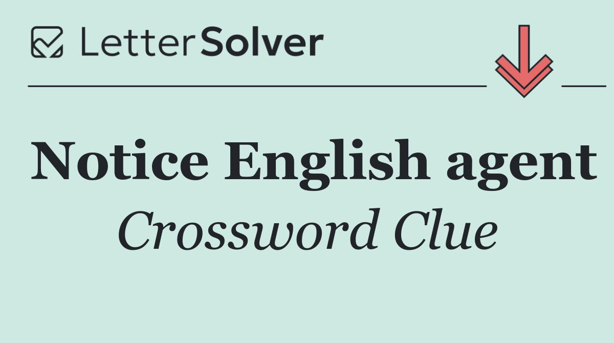 Notice English agent