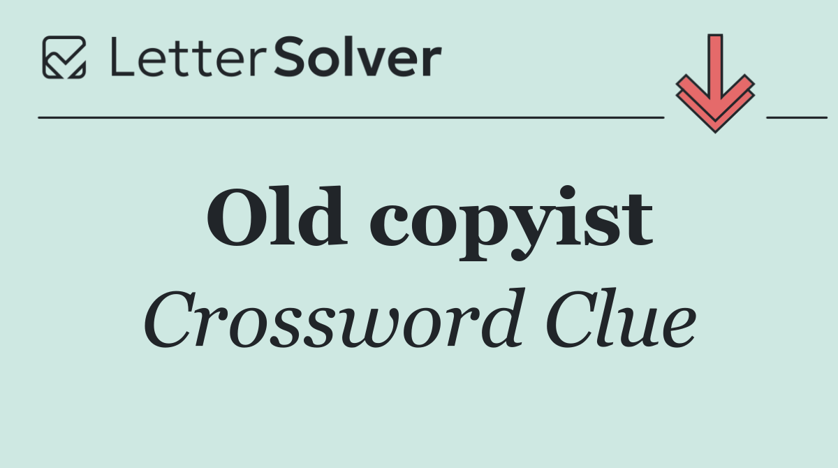Old copyist