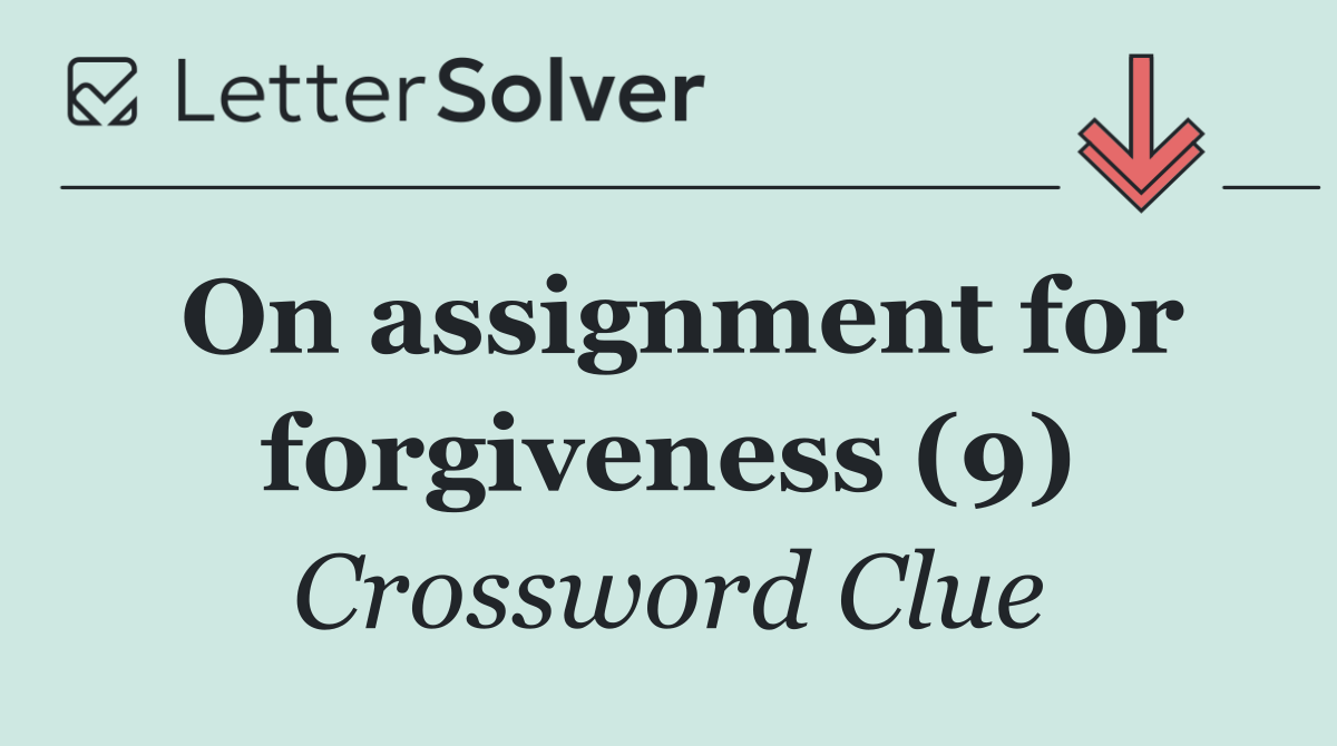 On assignment for forgiveness (9)