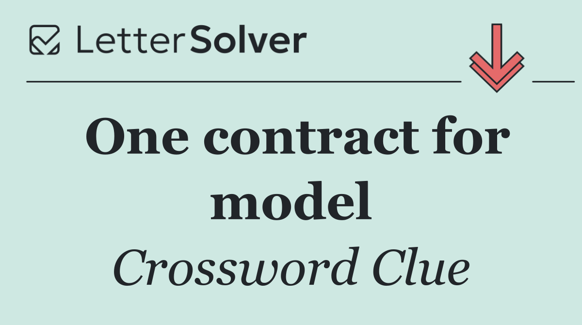 One contract for model