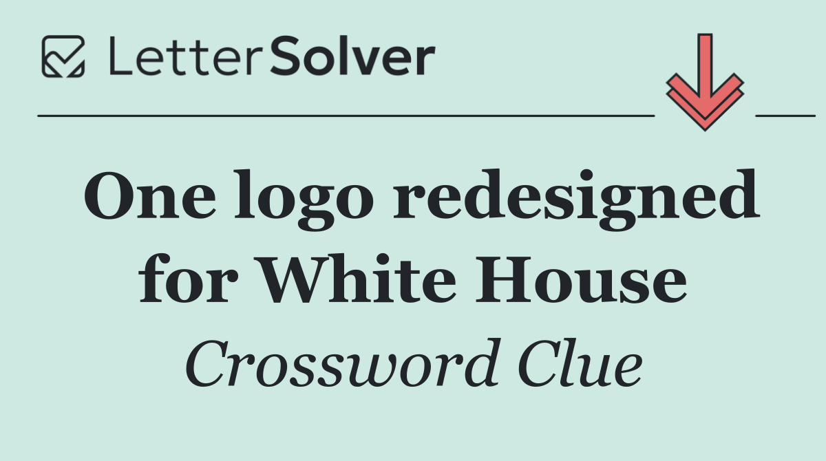 One logo redesigned for White House