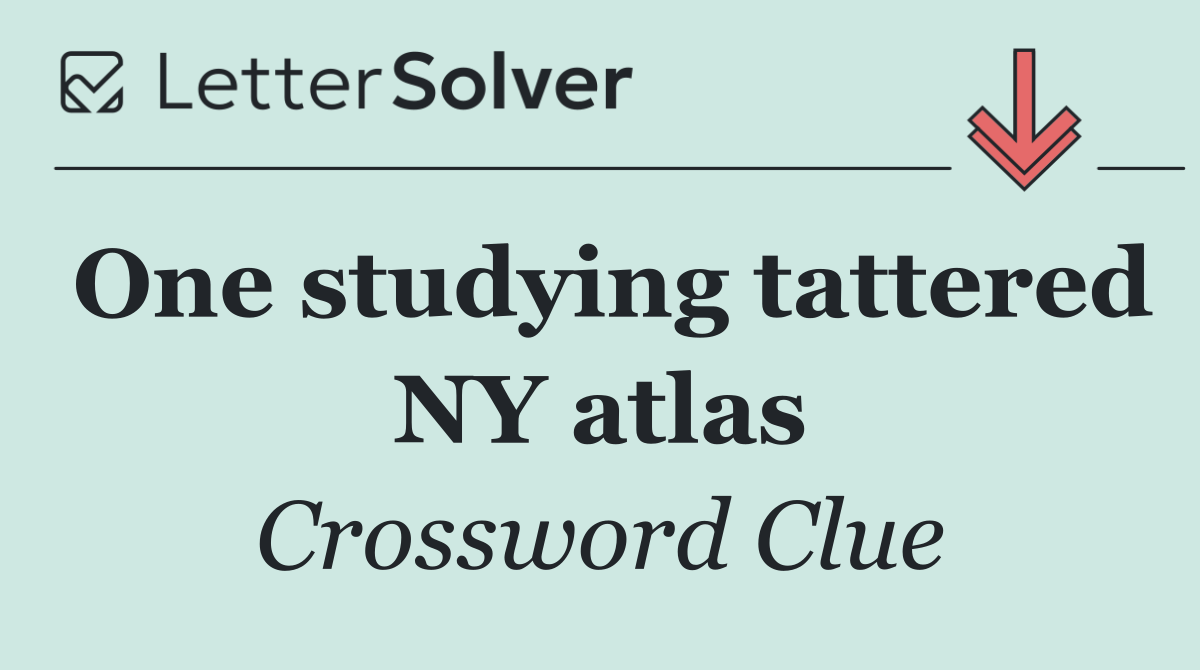 One studying tattered NY atlas