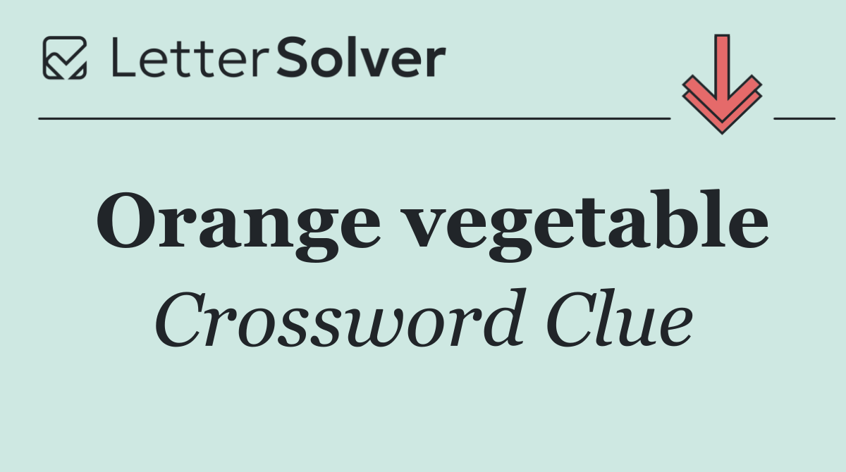 Orange vegetable