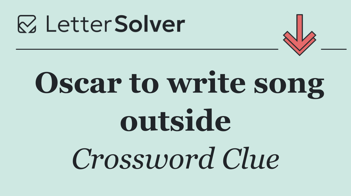 Oscar to write song outside