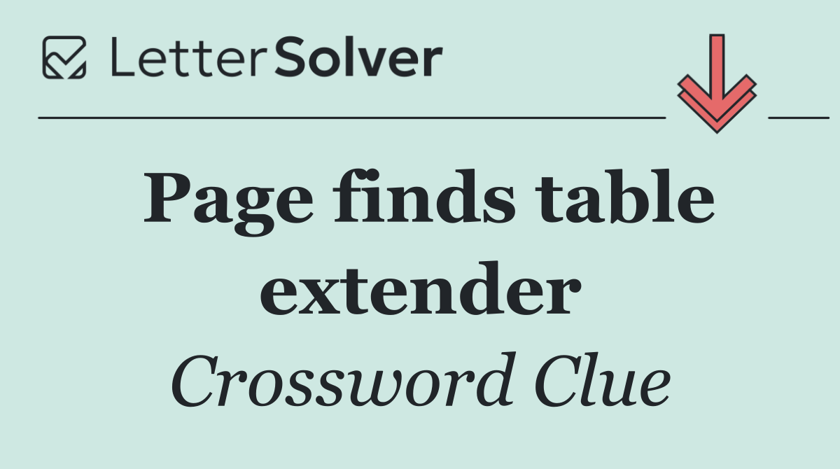 Page finds table extender