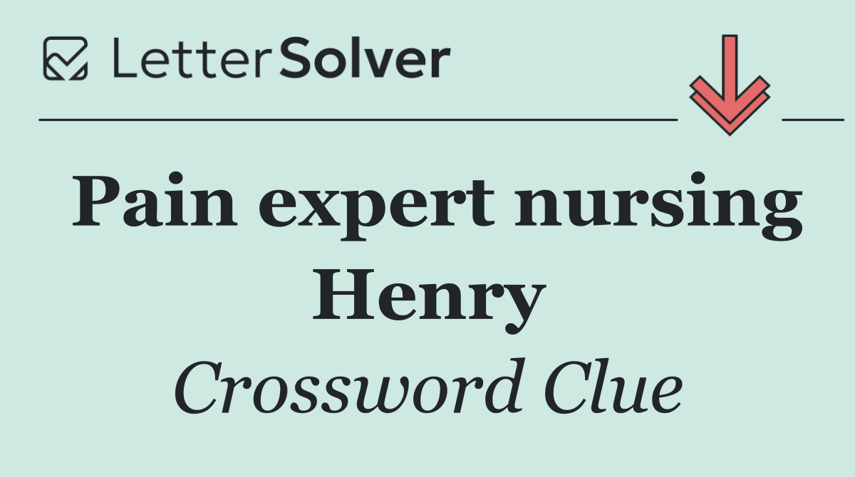 Pain expert nursing Henry