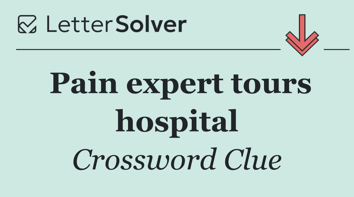 Pain expert tours hospital