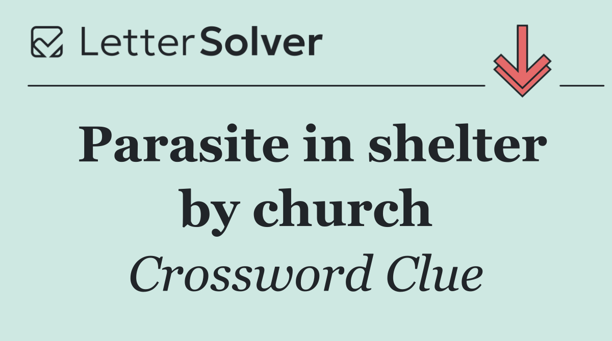 Parasite in shelter by church