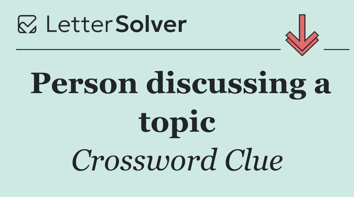 Person discussing a topic