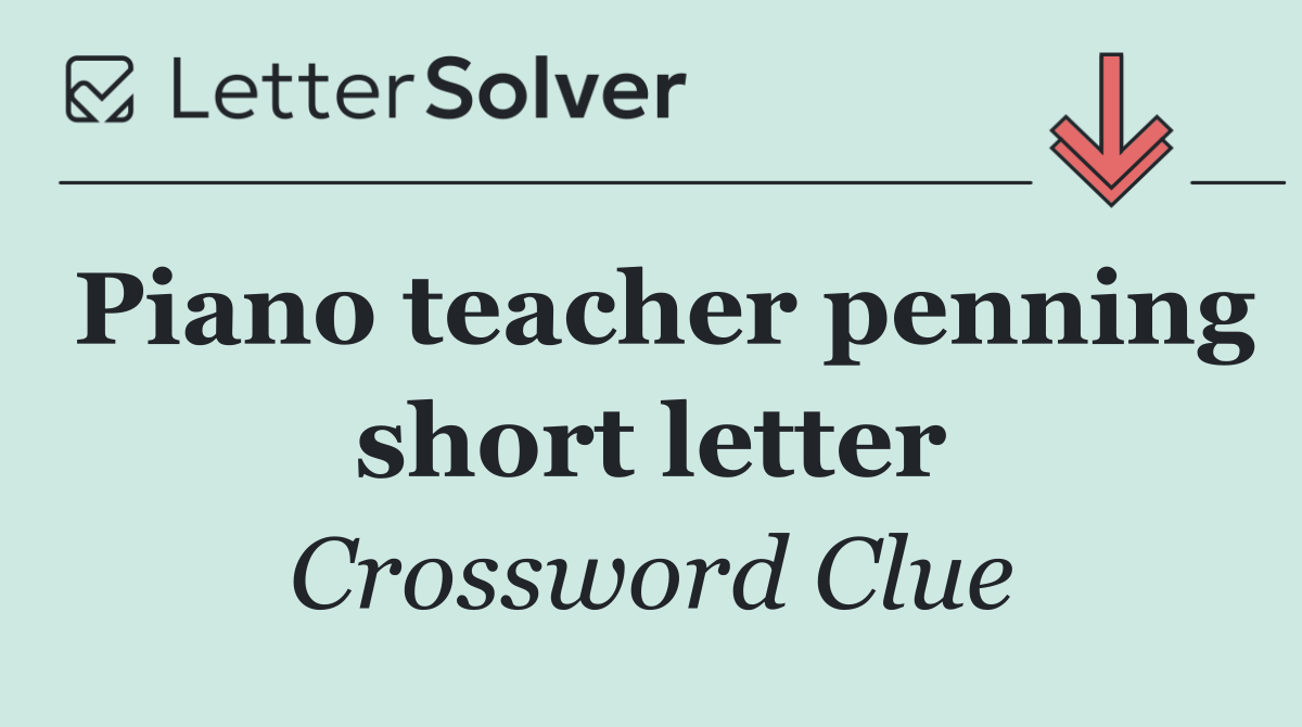 Piano teacher penning short letter