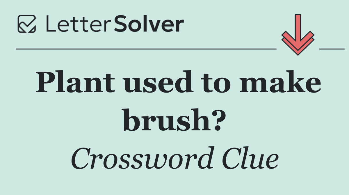 Plant used to make brush?