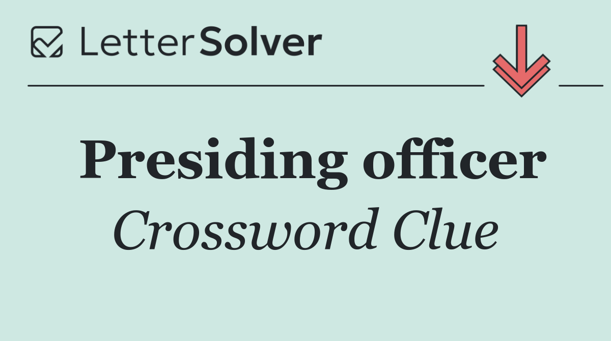 Presiding officer