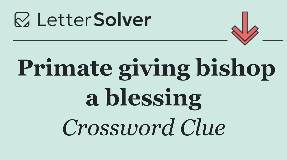 Primate giving bishop a blessing