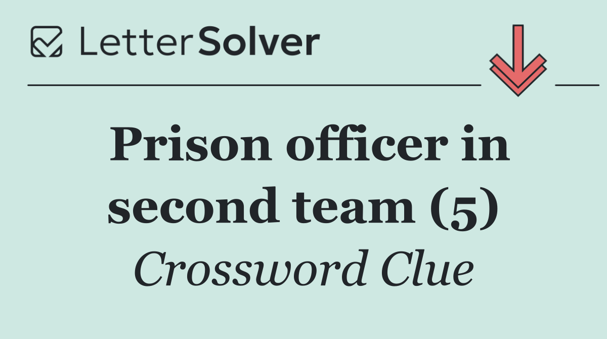 Prison officer in second team (5)