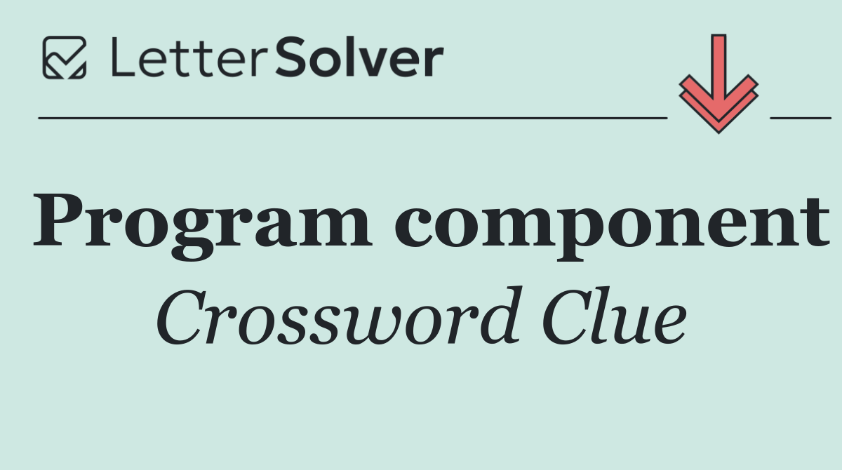Program component