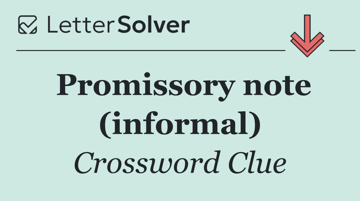 Promissory note (informal)