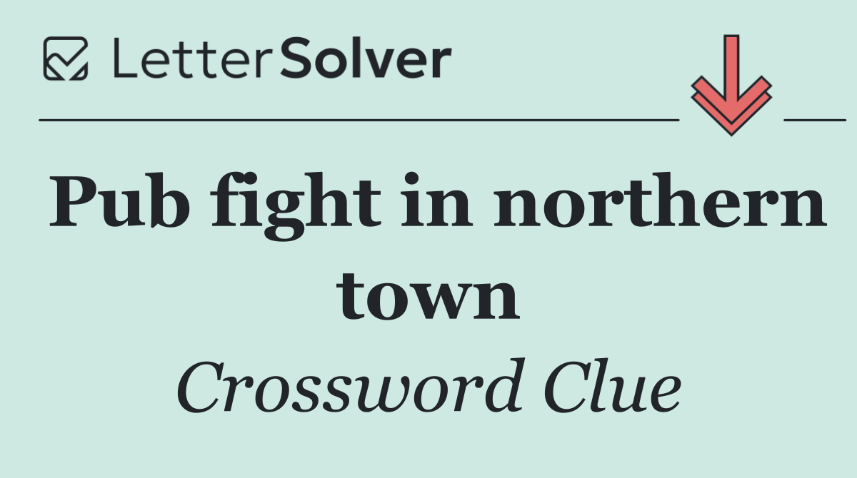 Pub fight in northern town