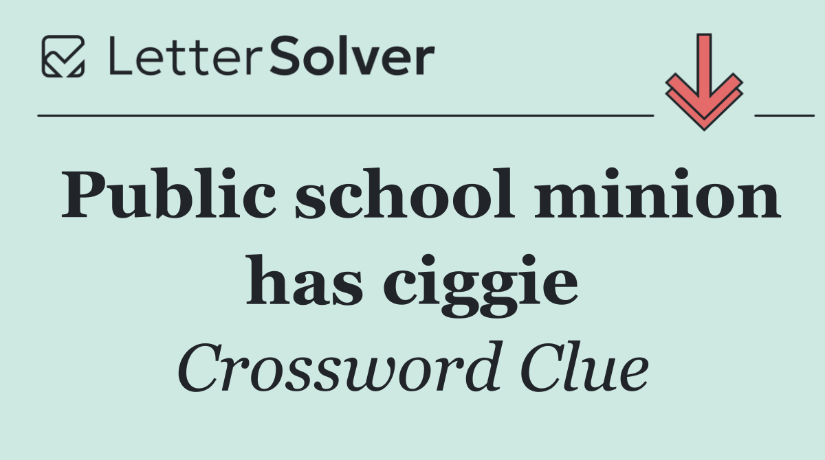 Public school minion has ciggie