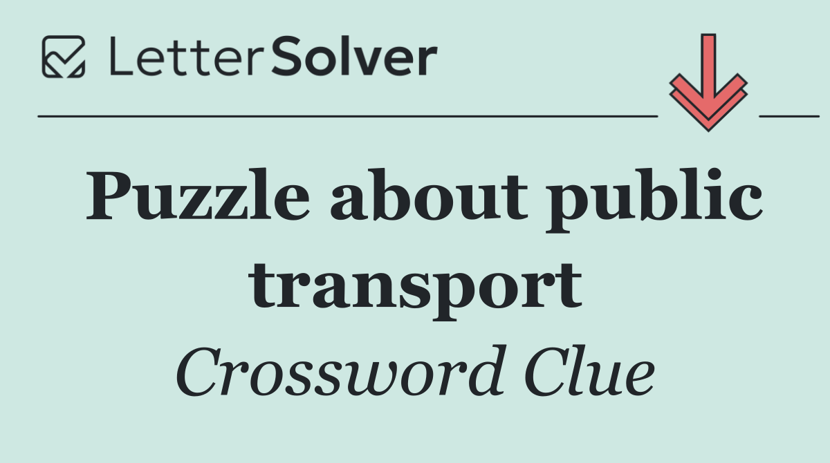Puzzle about public transport