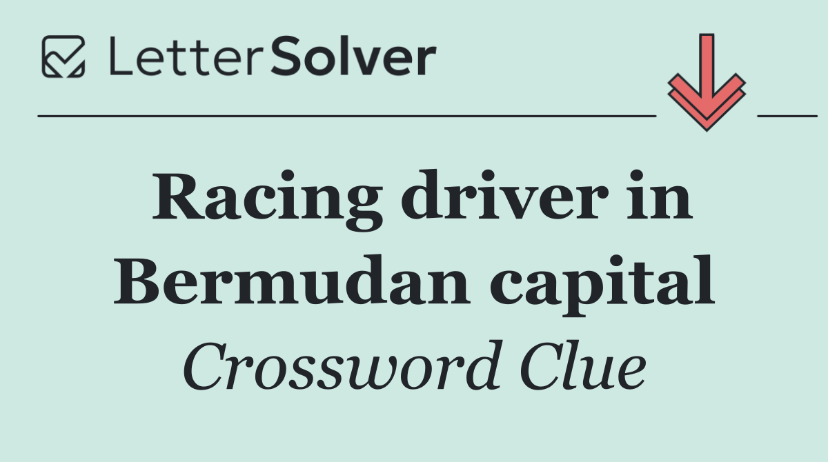 Racing driver in Bermudan capital