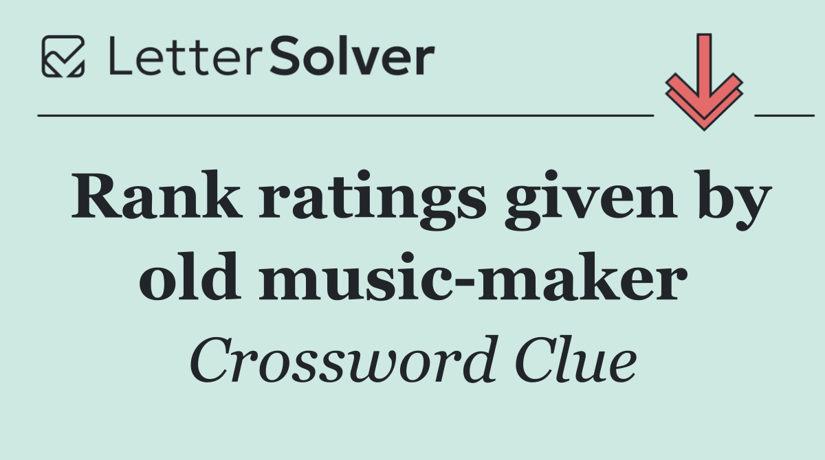 Rank ratings given by old music maker