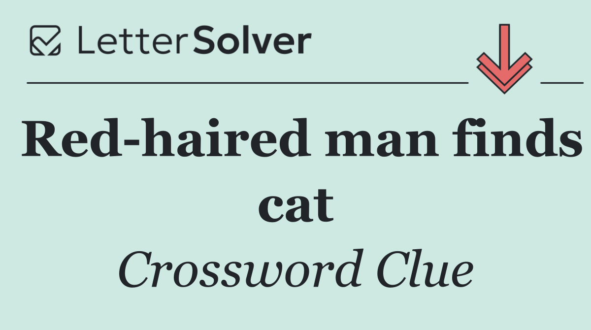 Red haired man finds cat