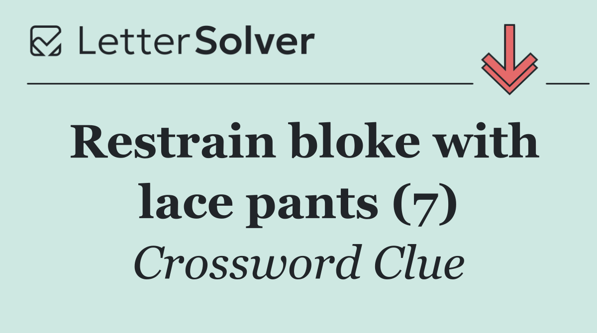 Restrain bloke with lace pants (7)