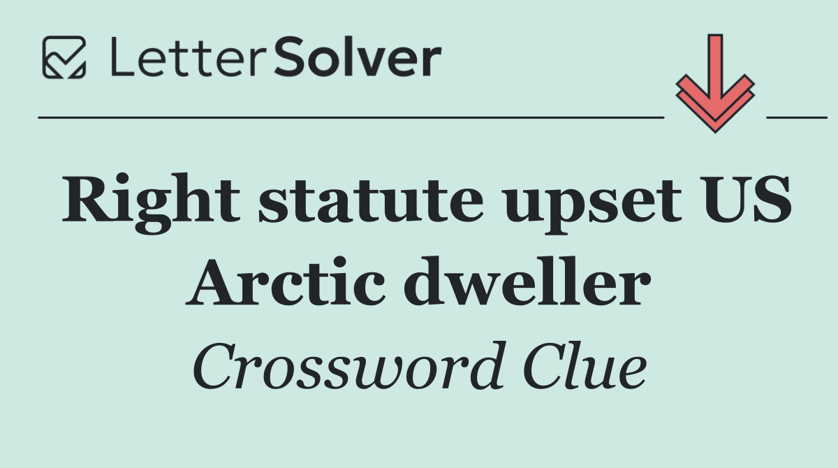 Right statute upset US Arctic dweller