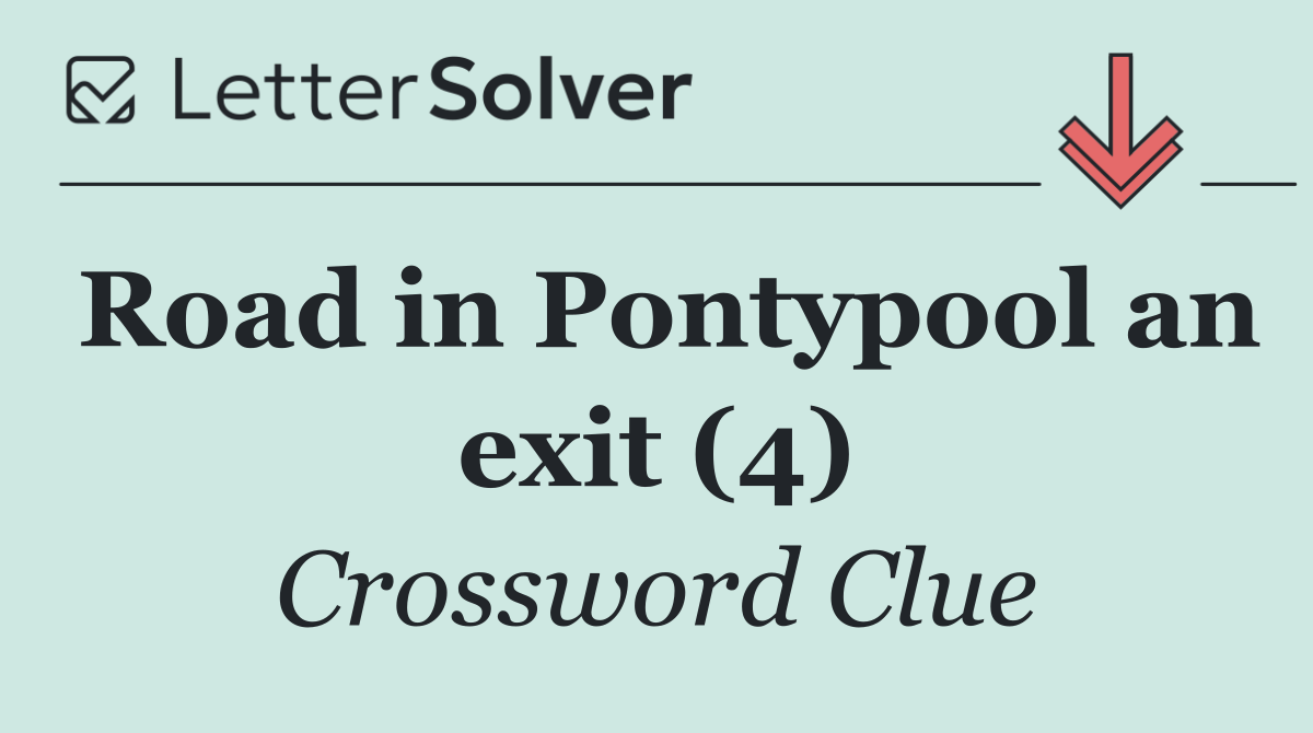 Road in Pontypool an exit (4)