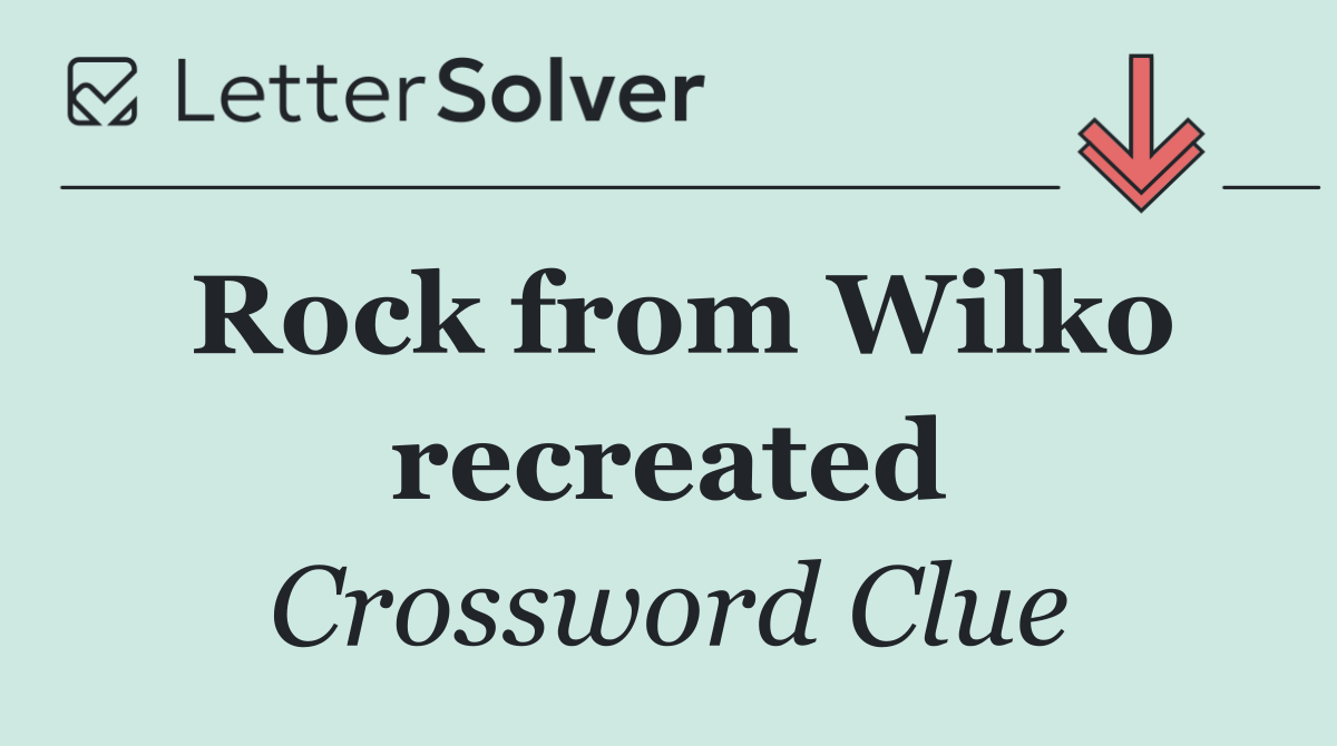 Rock from Wilko recreated