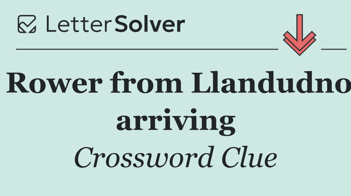 Rower from Llandudno arriving