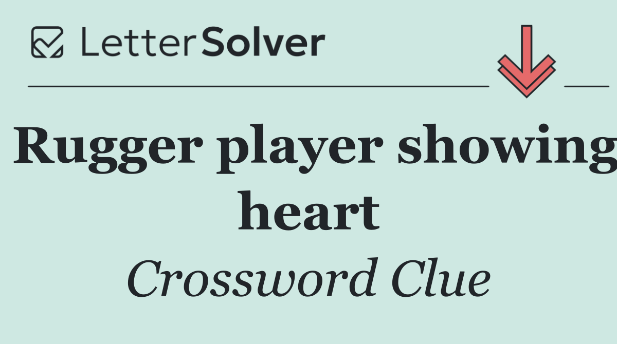 Rugger player showing heart