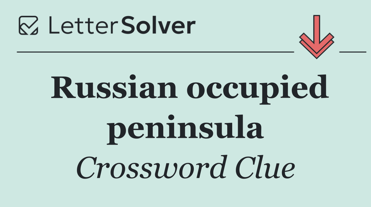 Russian occupied peninsula